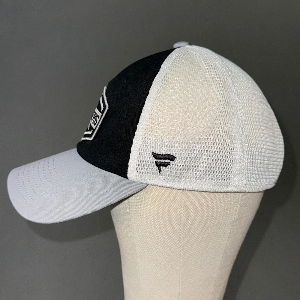 Fanatics NFL Las Vegas Raiders Trucker Hat Black White Mesh Snapback Cap Mens